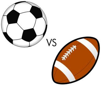 Kicking A Football Versus Soccer