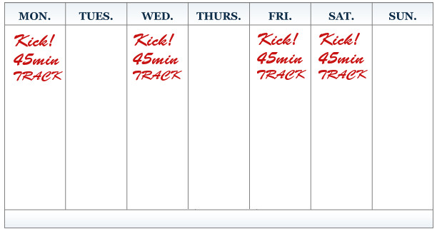 Weekly Kicking Schedule