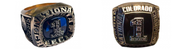 National Championship Rings – Colorado & Georgia Tech National Championship Rings - Colorado & Georgia Tech