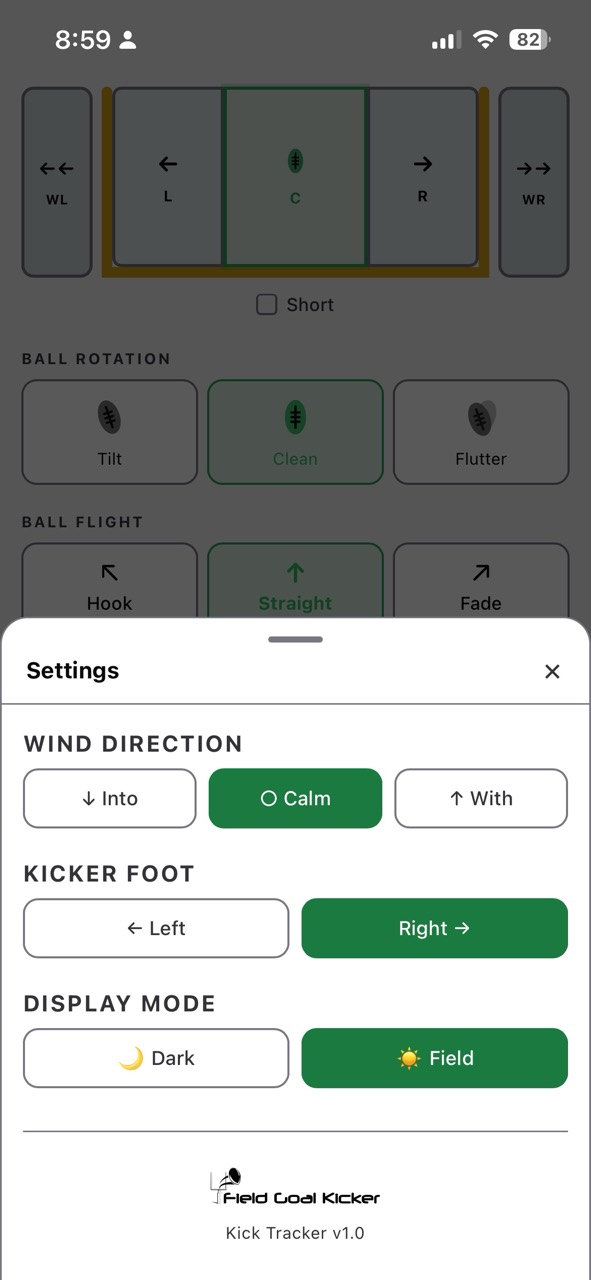 Settings Panel